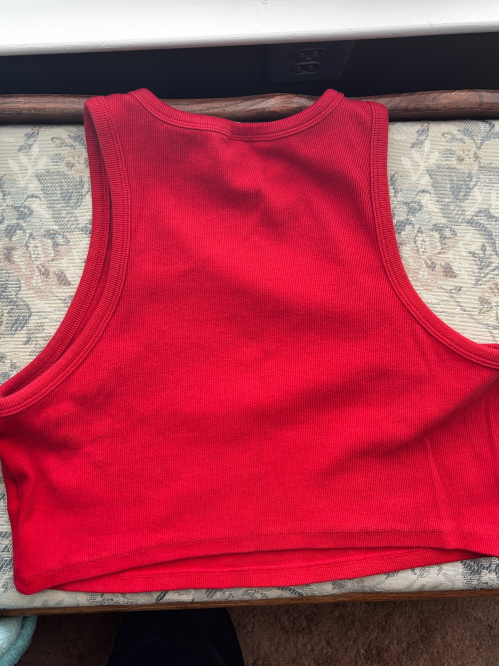 H&M Red Ribbed Halter Crop Top - Picture 4 of 5